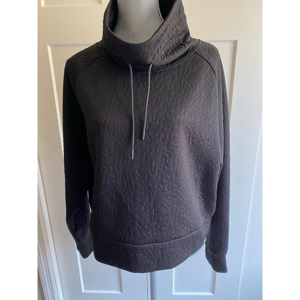 Juicy Couture Pullover Sweater Large Black Cabin Comfy Lounge Sweatshirt s52